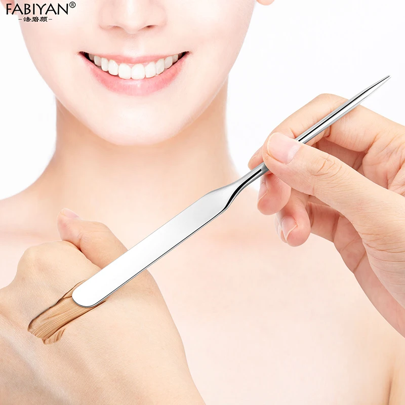 Spatula Stick Stainless Steel Nail Art Stirring Rod Cream Foundation Mixing Tool Makeup Accessories makeup tools,makeup mixing tool,beauty supplies