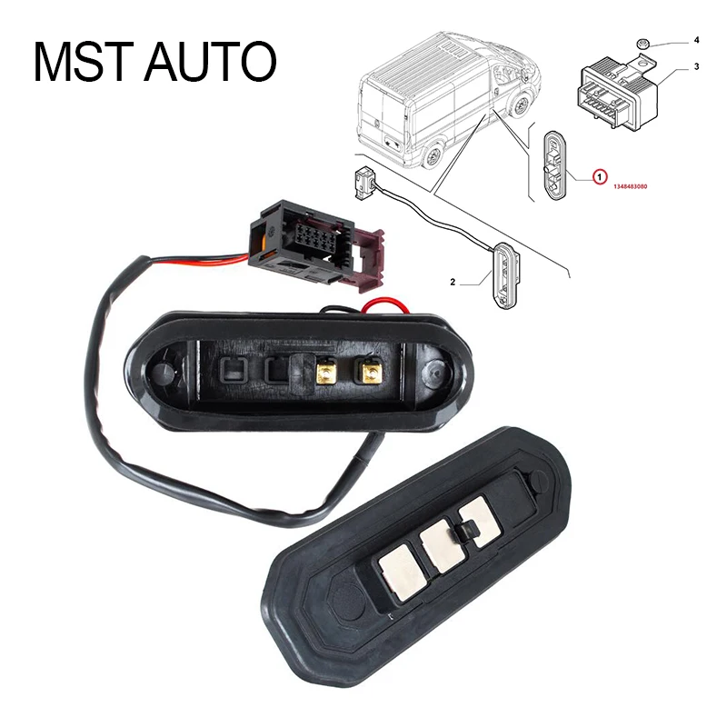 1348483080 1373238080 Sliding Door Contact Switch 2 PIN+3 PIN For Fiat Ducato III Citroen Jumper Peugeot Boxer 2006-2022