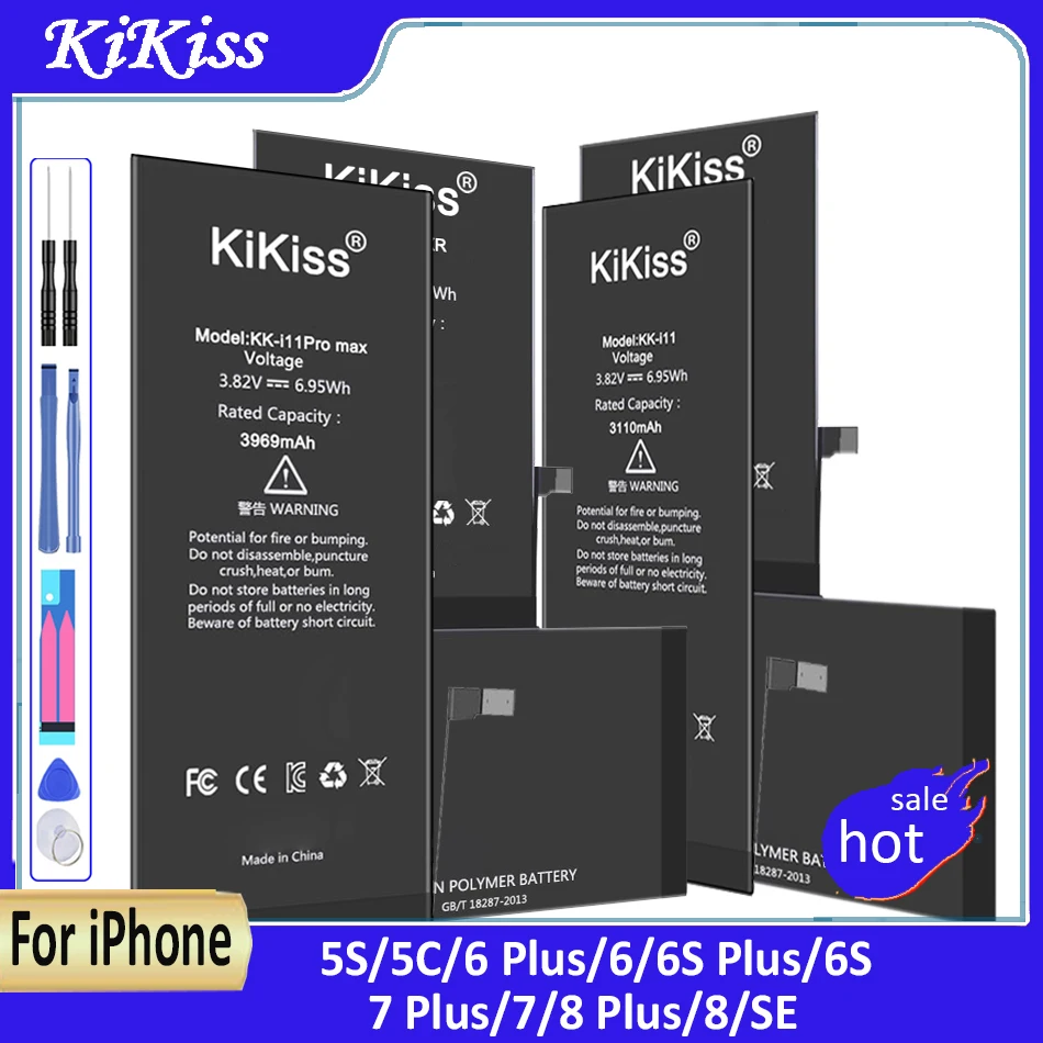 Ad Alta Capacità Batteria Per Iphone 6S Batteria Per Iphone 7 Batteria Batterie Per Telefoni Cellulari Per Iphone Se 5S 6 7Plus Con Strumenti