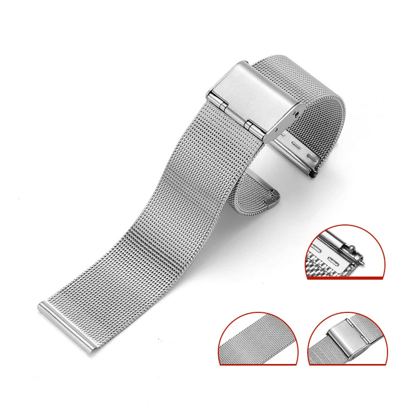Stainless Steel Watch Strap – Premium Metal Wristband Bracelet Accessories