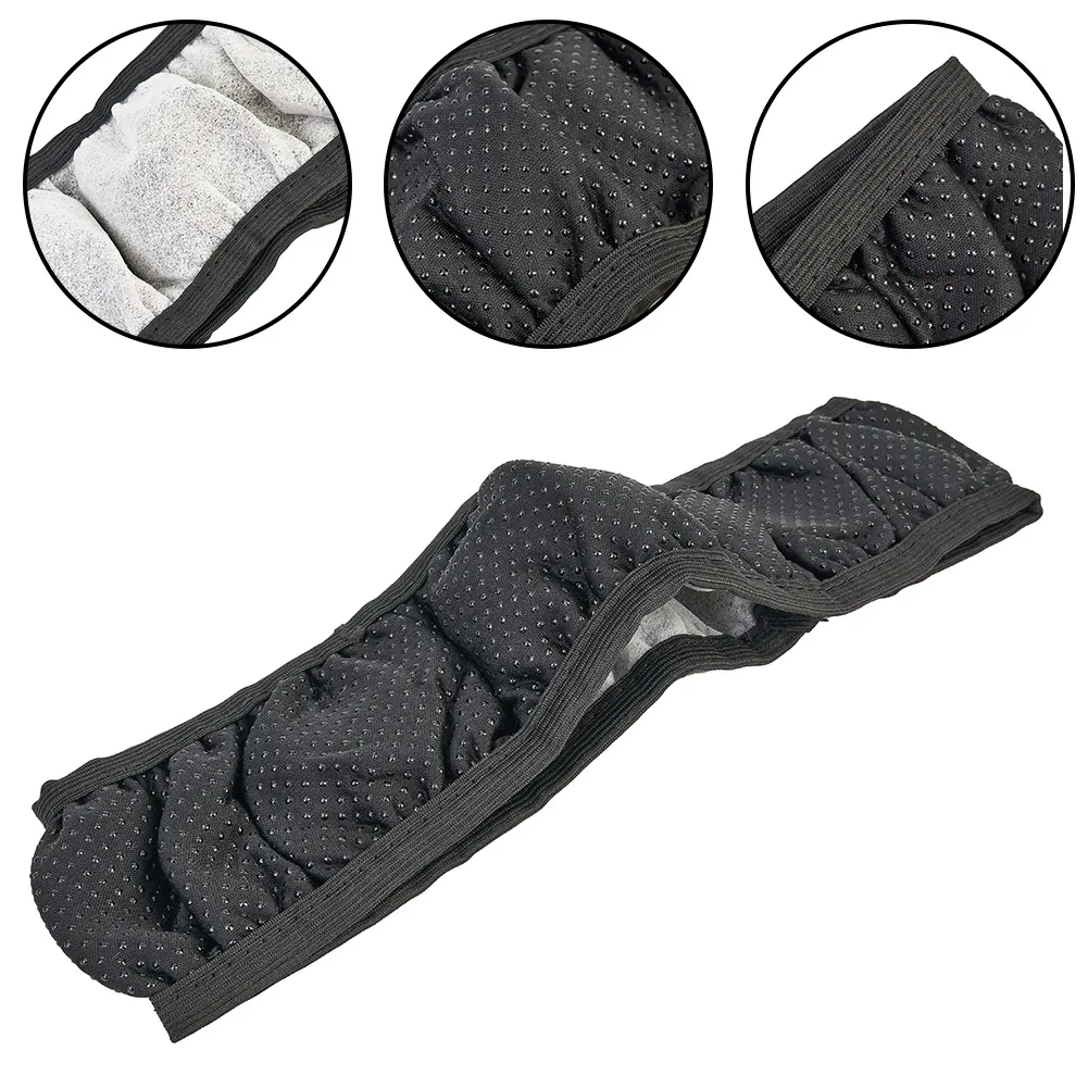 Steering wheel cover 1pcs Car steering wheel cover Universal knitted fabric Interior anti-slip protector For 37-38CM round D shape steering wheel