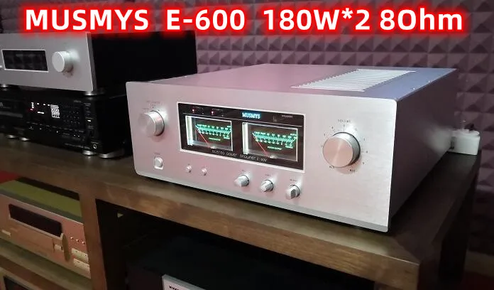

Усилитель мощности MUSMYS E-600 180 Вт * 2 с заглушкой, для погружной машины, Hi-Fi усилитель мощности, Частота: 20 ~ 20 кГц, S/N 117 дБ