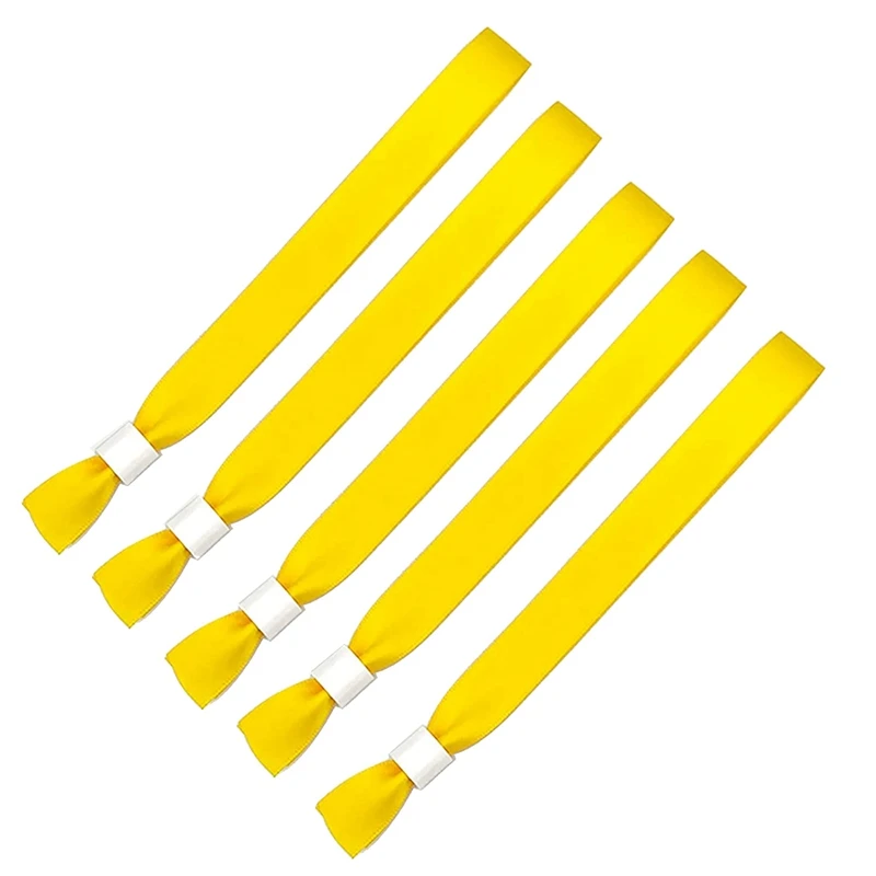 400-Упаковка-тканевых-браслетов-для-мероприятий-цветные-браслеты-без-логотипа-легкий-браслет-для-концерта-желтый