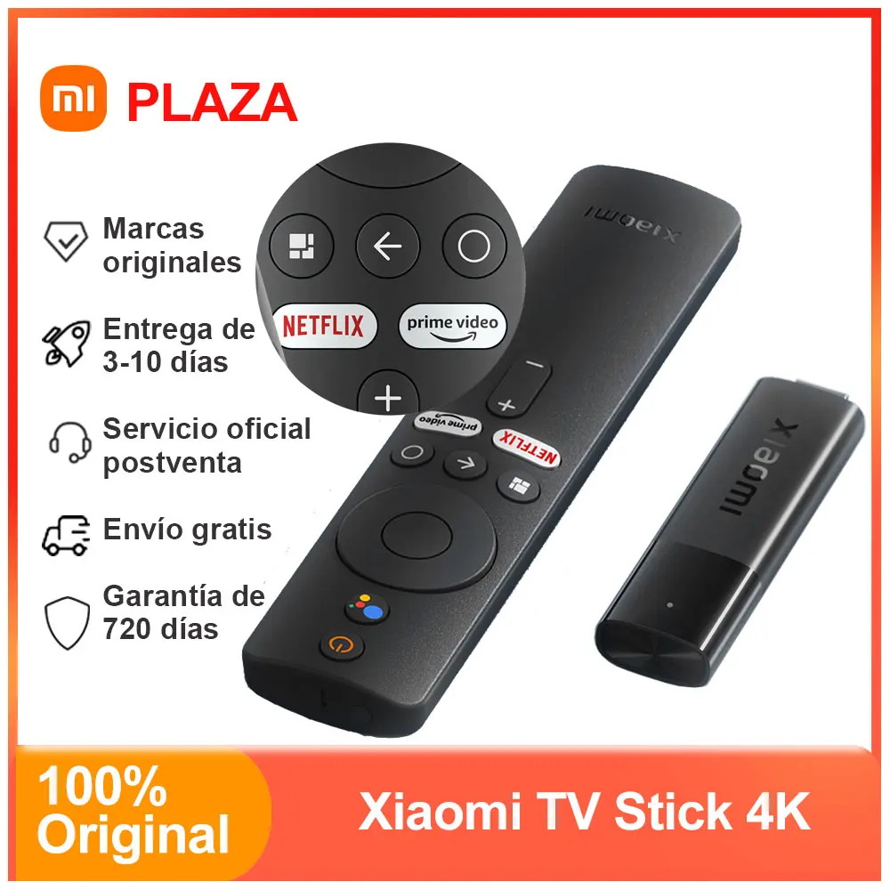 Versione Globale Xiaomi Tv Stick 4K Bluetooth 5.0 Android Tv 11 Hdr Quad Core 2Gb + 8Gb Streaming Multimediale Portatile Dts Surround Sound