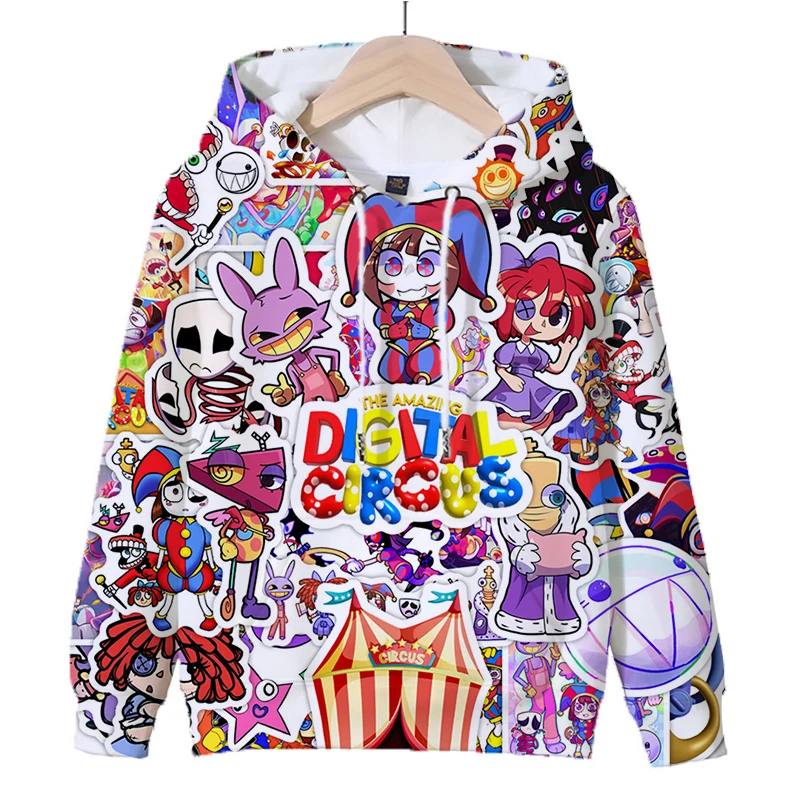 

Harajuku The Amazing Digital Circu Pullover Kids Cartoon 3D Hoodies Cute Girls Casual Sweatshirt Boys Tracksuit Children Clothes