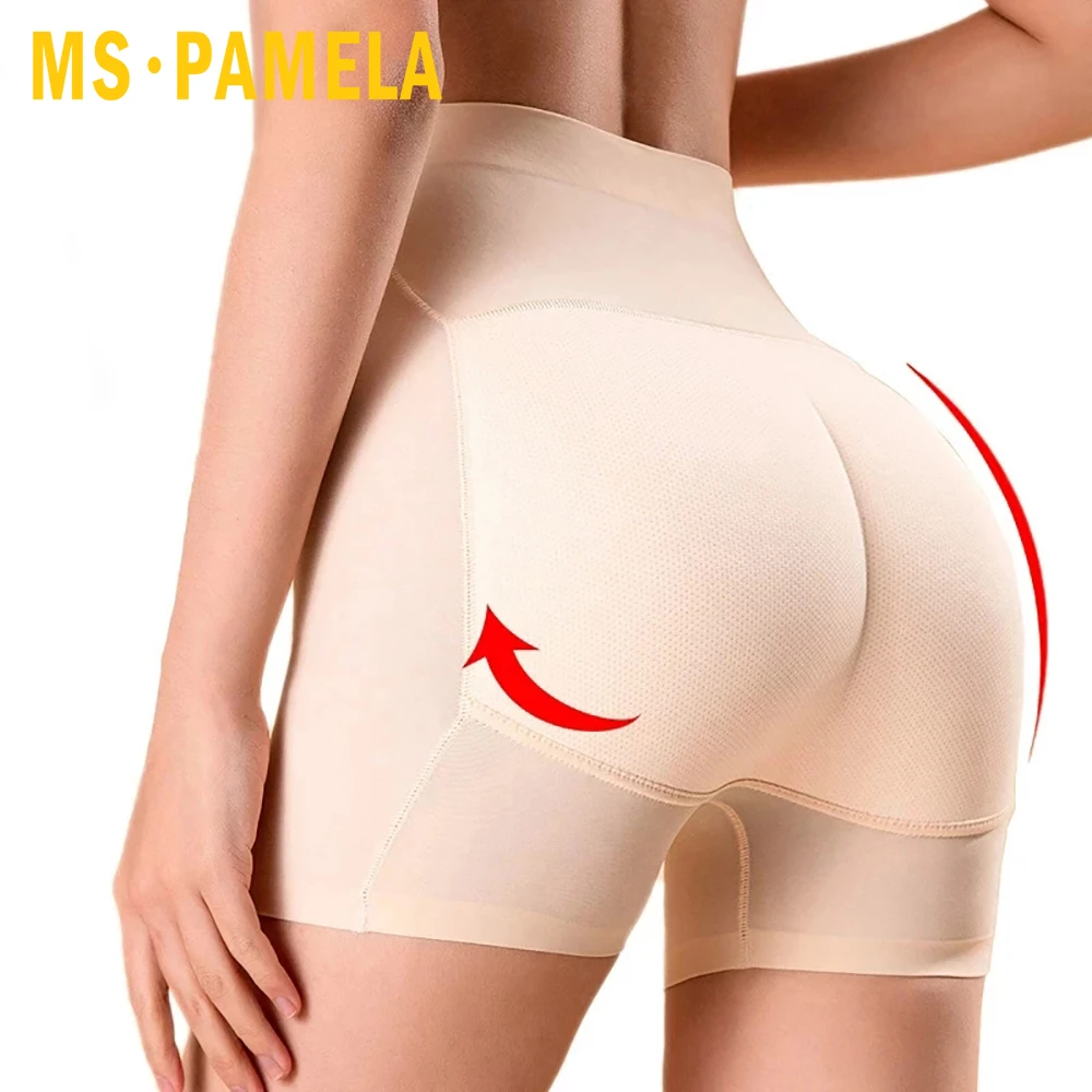 spanx shorts High Waist Women Slimming Tummy Control Panties Fake Ass Butt Lifter Panties Hip Enhancer Padded Butt Push Up Panties Shorts spanx bodysuit