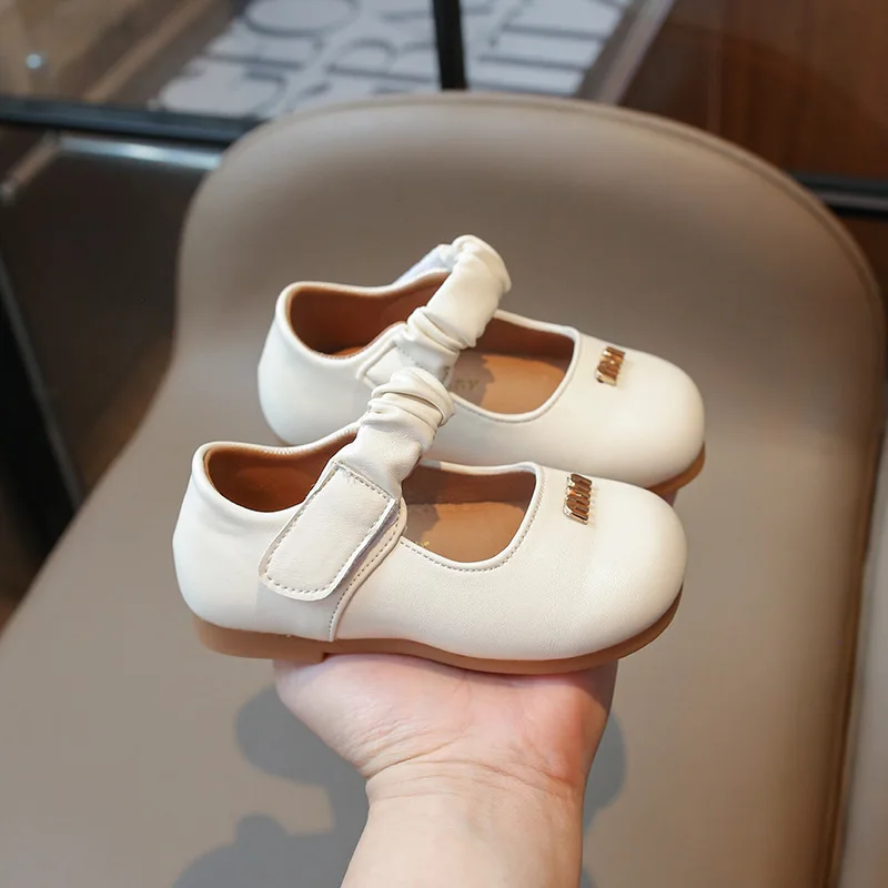 Leather Shoes Girls Shoes New Children Leather Shoes Girl Single Shoes Autumn Fashion Baby Princess Kids Non-slip Soft Sole Casual J378