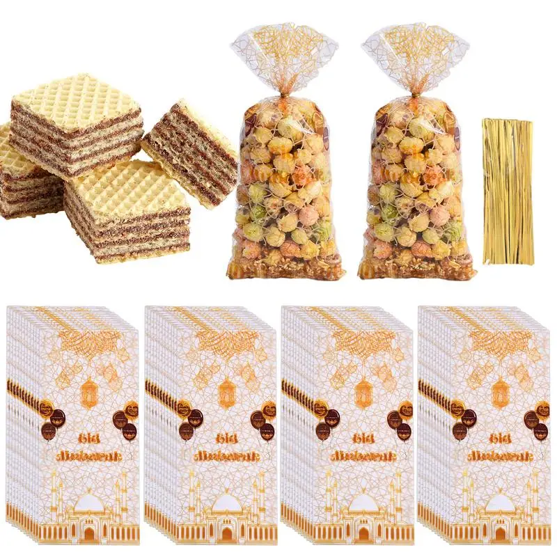 

Large Candy Pouch 100pcs Gift Packaging Cellophane Treat Bags Eid Party Gift Wrapping Bags Goody Gift Bags Treat Sacks With