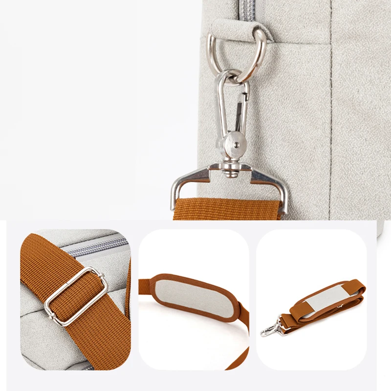 Borsa per computer di grandi dimensioni, valigetta da pendolarismo alla moda con cuscino d'aria, avvolge completamente lo scomparto del computer - immagine 6