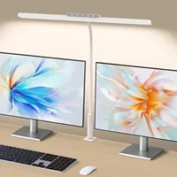 Desk Lamp, 3 Colors Stepless Dimming LED Desk Lamps for Home Office Adjustable Memory Desk Light with Clamp Touch Control 1