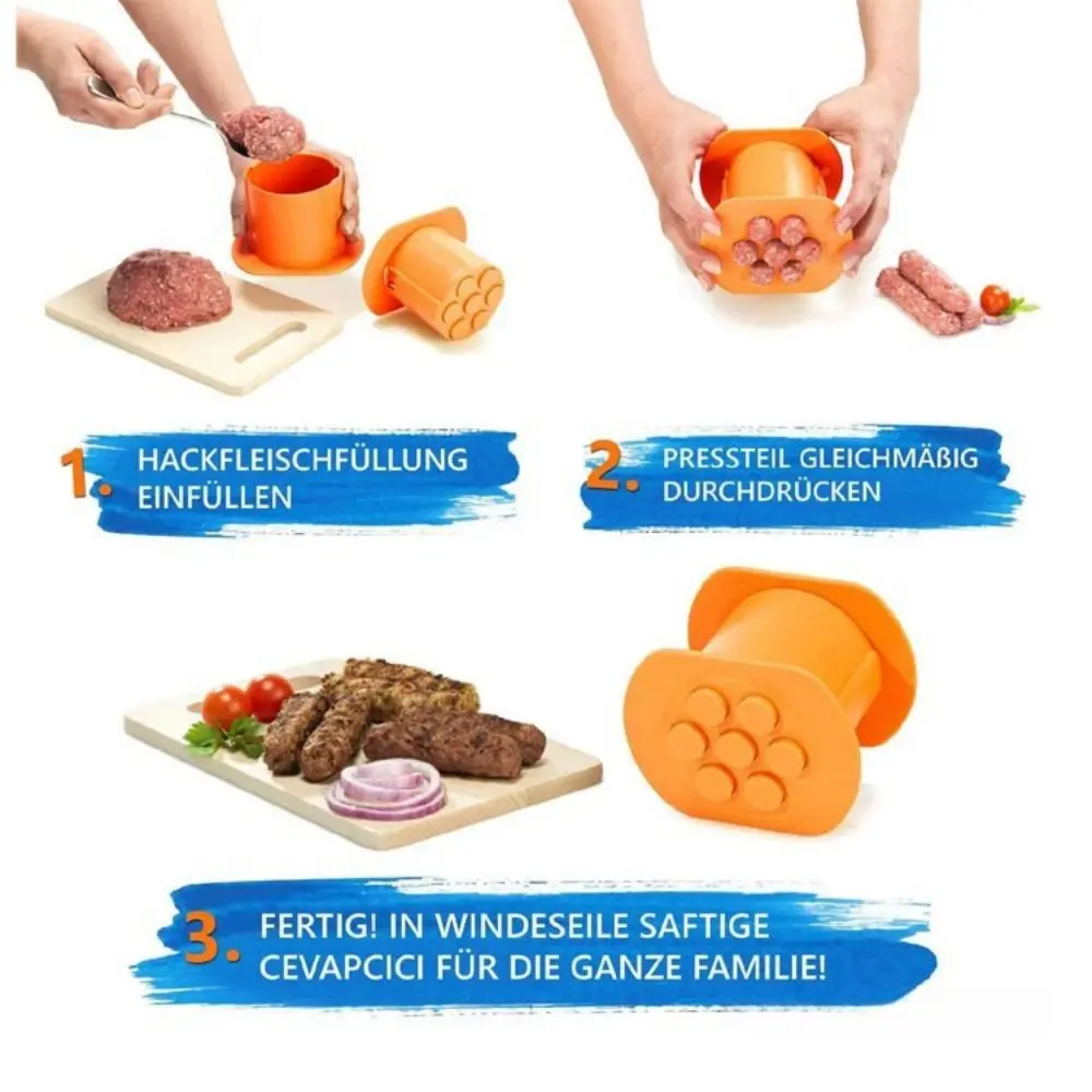 Sausage Meat Stick Hot Dog Squeezer Maker Kitchen Gadgets Fried Meat Stick Meatballs Modeling Presser meat ball maker sausage mold sausage stuffer
