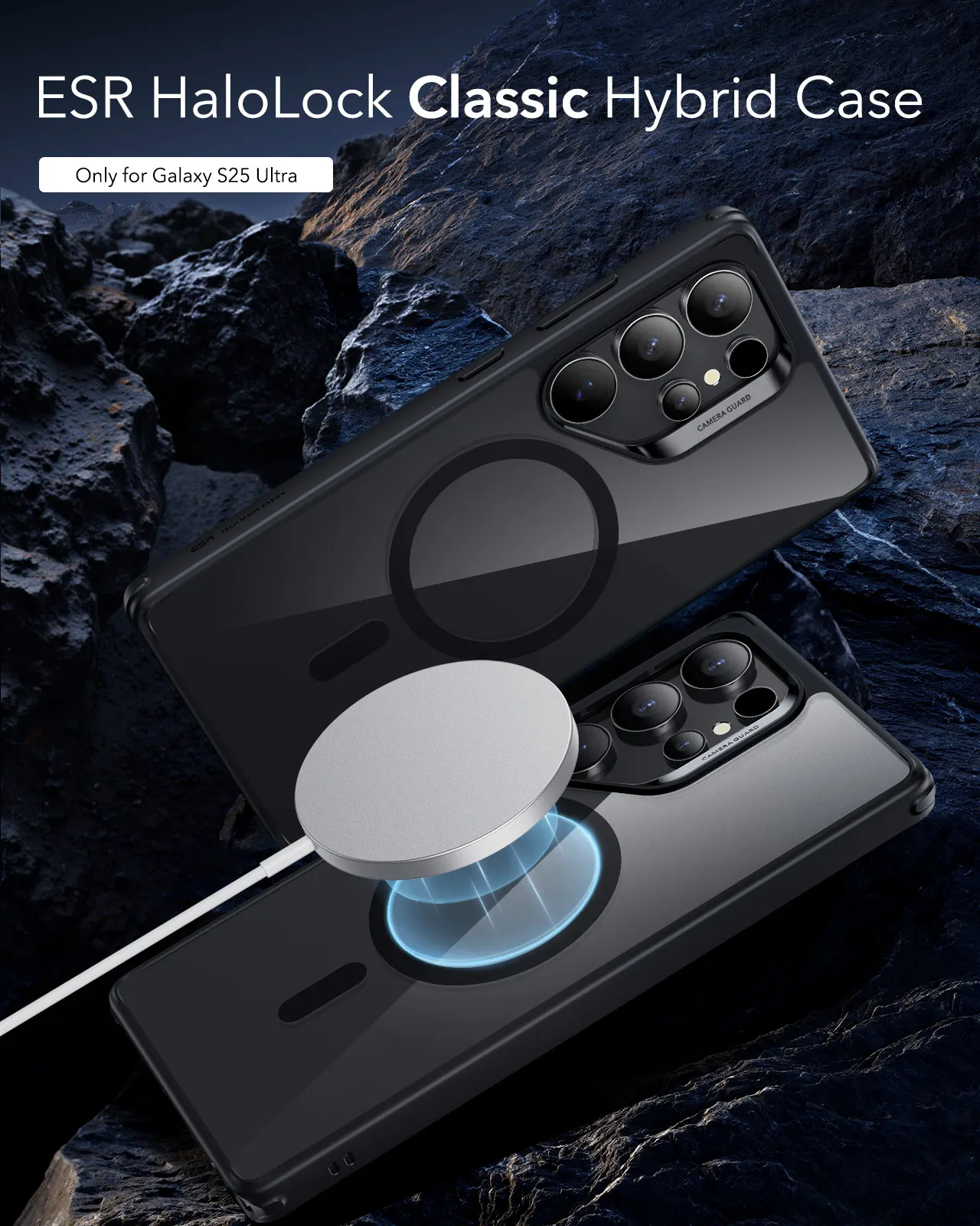 Magnetic Military-Grade Protective Back Cover Case