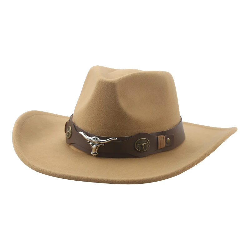 Cowboy Hat Hats For Women Panama Belts Band Luxury Casual Western Cowboy Solid Black Khaki Man Hat Cap Female Sombreros De Mujer