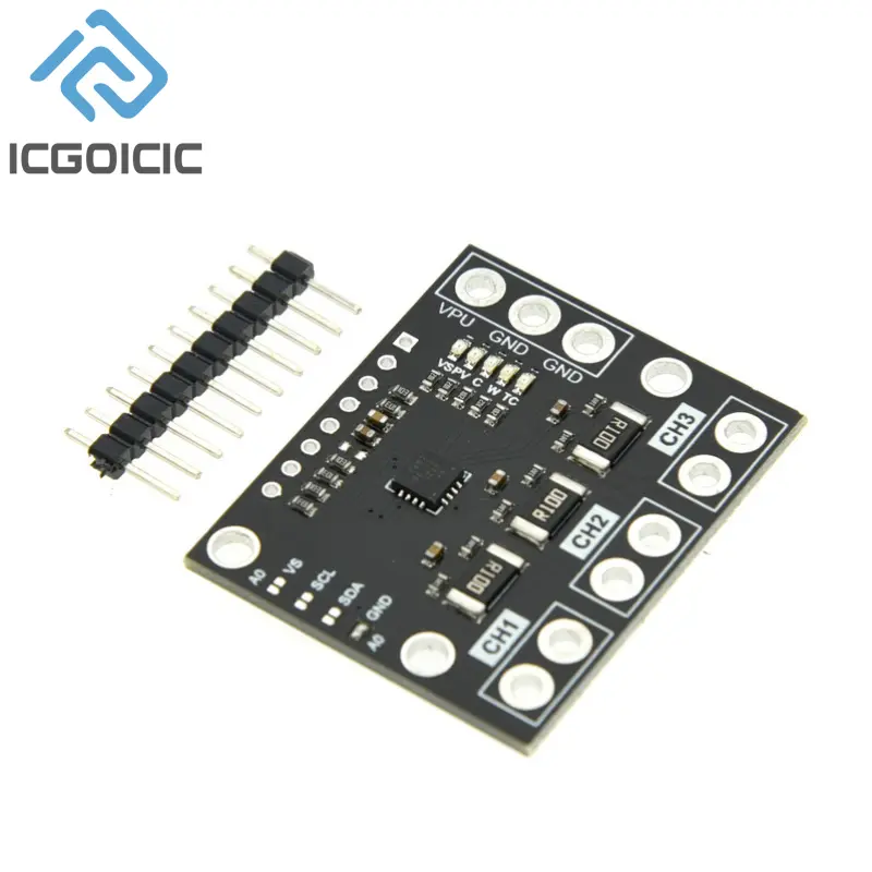I2C SMBUS INA3221 Triple-Channel Shunt Current Power Supply Voltage Monitor Sensor Board Module Replace INA219 With Pins image 4