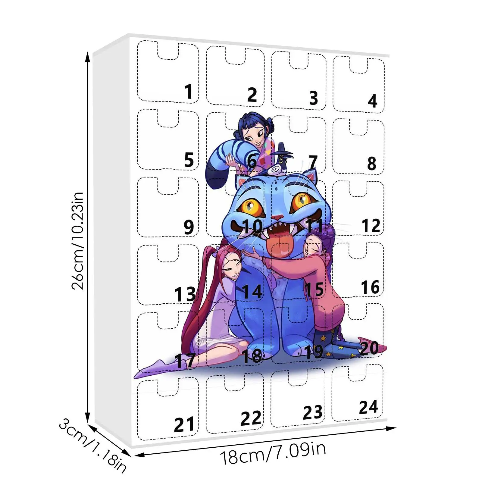 GUANGNA 24pc Kpop Demon Hunters Calendrier De Lavent Porte-clés Huntri