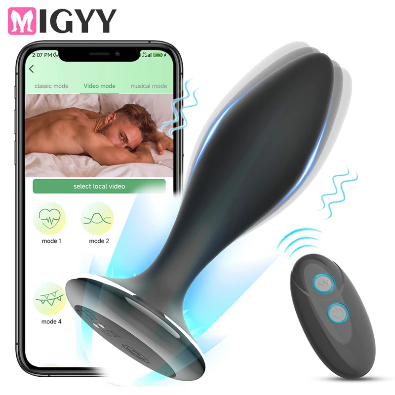 App Remote Anal Plug Vibrator Prostate Massager For Men And Women_voghion.com