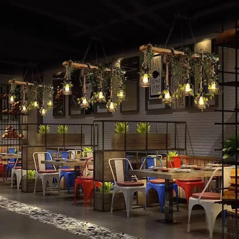 FAIRY American Country Pendant Lamp Retro Creativity Plant Music Restaurant Cashier Counter Bar Cafe Milk Tea Shop Chandelier 4