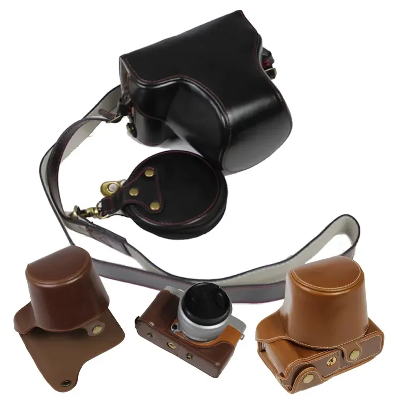 Custodia Per Fotocamera In Pelle Pu Di Lusso Per Fujifilm Fuji Xa7 X-A7 Custodia Protettiva Per Obiettivo Da 15-45Mm