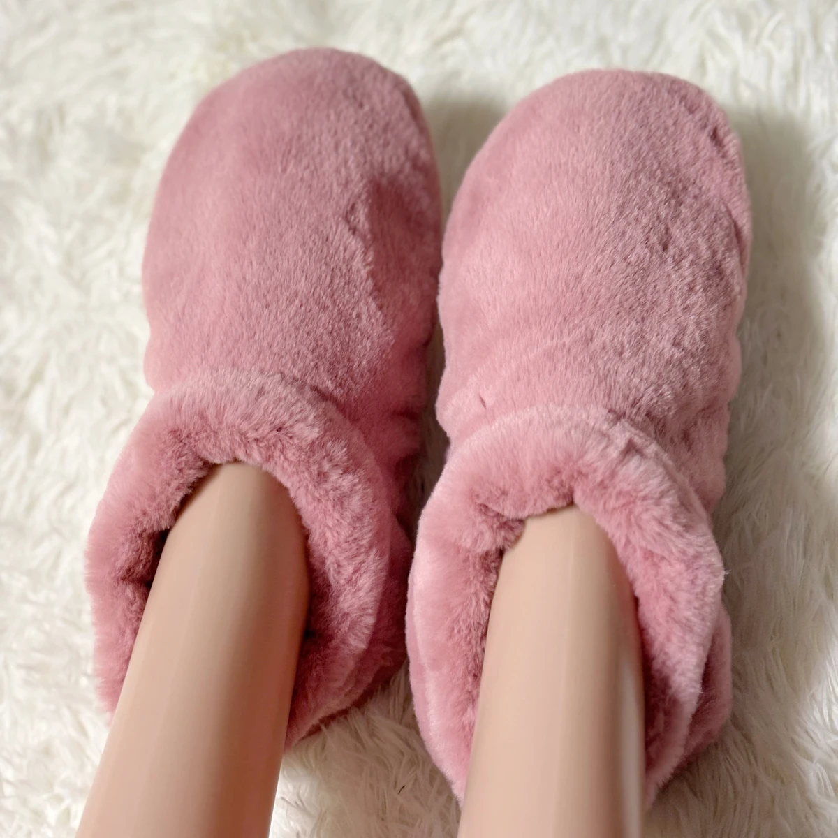 

Home Fuzzy Slipper Women Winter Fur Contton Warm Plush Non Slip Grip Indoor Fluffy Lazy Female Floor Shoe Flip Flop Ladies