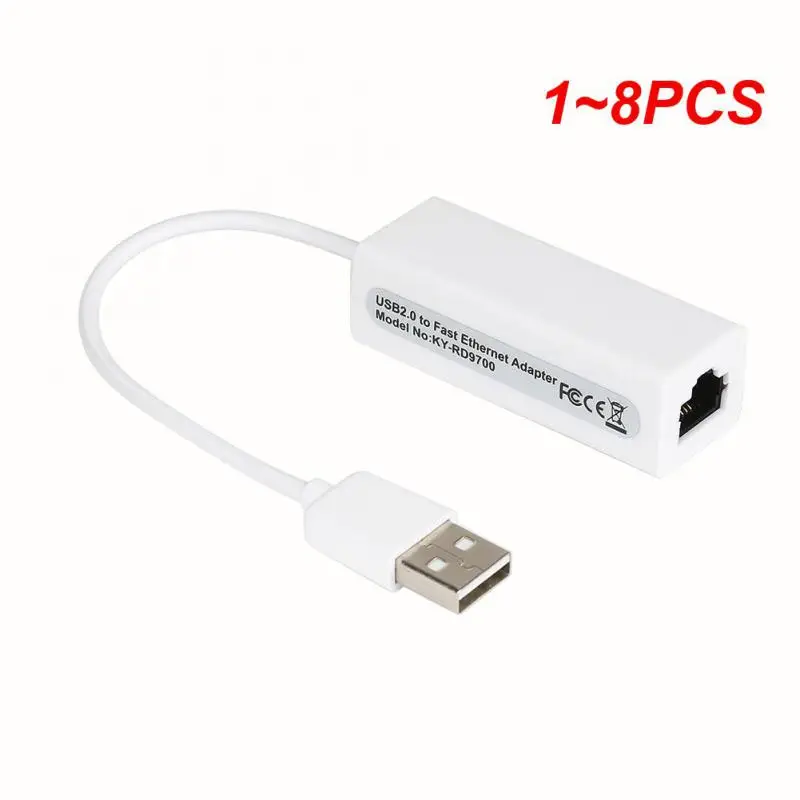 

Сетевая карта Ethernet Lan RJ45, Белый Кабель сетевой карты RJ45, USB 2,0 линейная карта, адаптер Ethernet для Windows 7/8/10/XP, 1 ~ 8 шт.