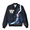 New Fashion Women/Men's 3D Print  Chucky  Zipper Bomber Jackets Men Overcoat Mens Coat Zip Up Jackets 1