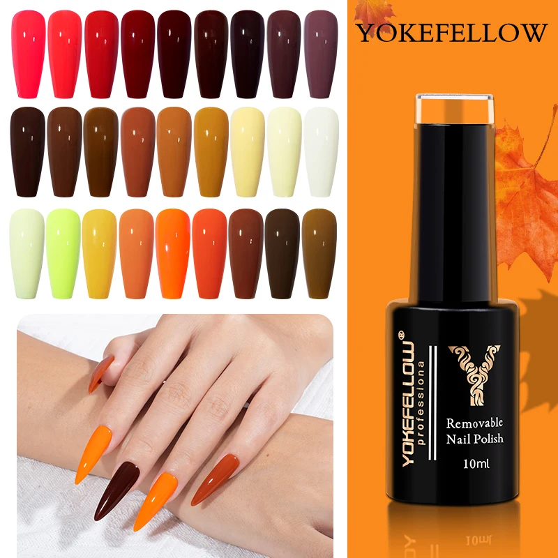 

YOKEFELLOW Gel Nail Polish UV LED 122 Colors 10ml Rich Pigment Soak Off Low Odor Long-Wear Gel Varnish for Professional Manicure