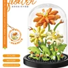 Flower Bouquet Bonsai Building Blocks Artificial Plastic Plant Dust Cover Micro Model Home Decoration Toy For Kid Birthday Gift 5