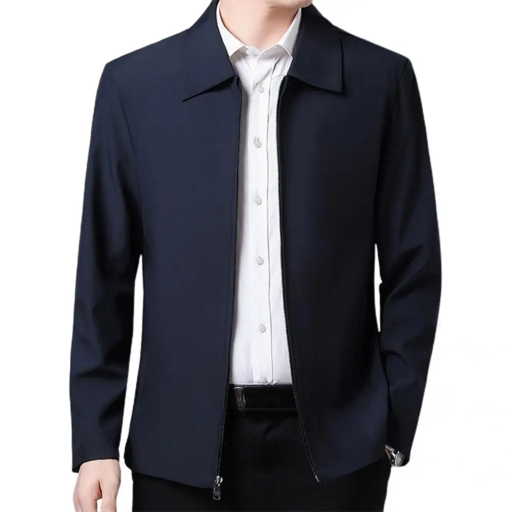 

Comfy Casual Jackets Comfortable Exquisite Details Men Coat Skin-friendly 5 Sizes Men Coat for Cold Weather