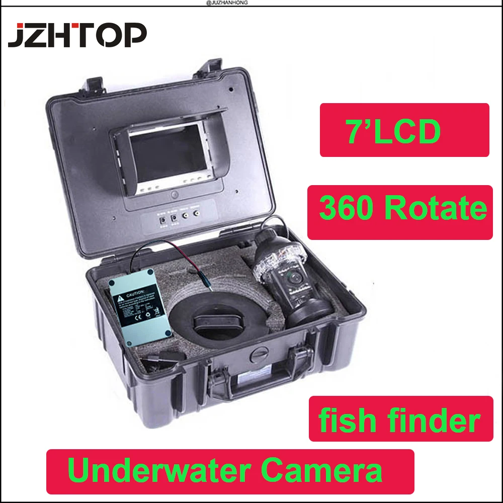Underwater Fishing Camera With 7' Color Monitor CCD 700TV 3MP Camera Remote Control ABS Suitcase 30m Cable