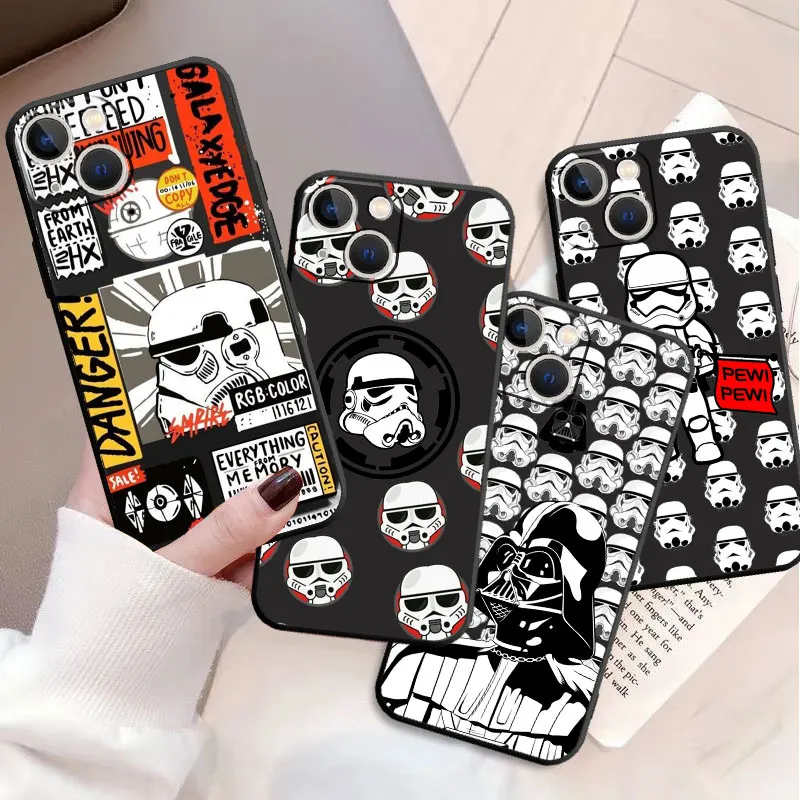 Custodia Morbida In Silicone Per Iphone 15 14 Pro Max 13 12 Mini 11 Xr Xs X 8 7 6 6S Plus Se 2020 Cover Funda Starwars Clone Troopers
