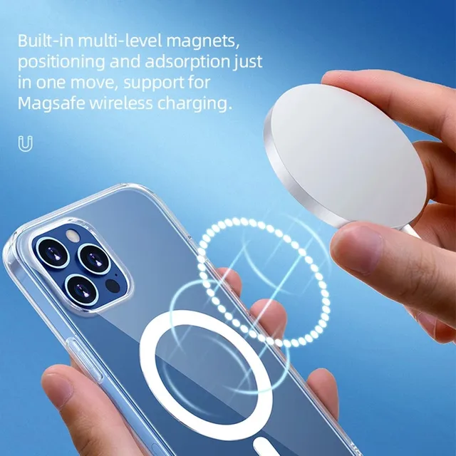 Coque de protection magnétique Ultra transparente pour iPhone, compatible modèles 11, 12, 13, 14, 11 Pro Max, XS, XR 2