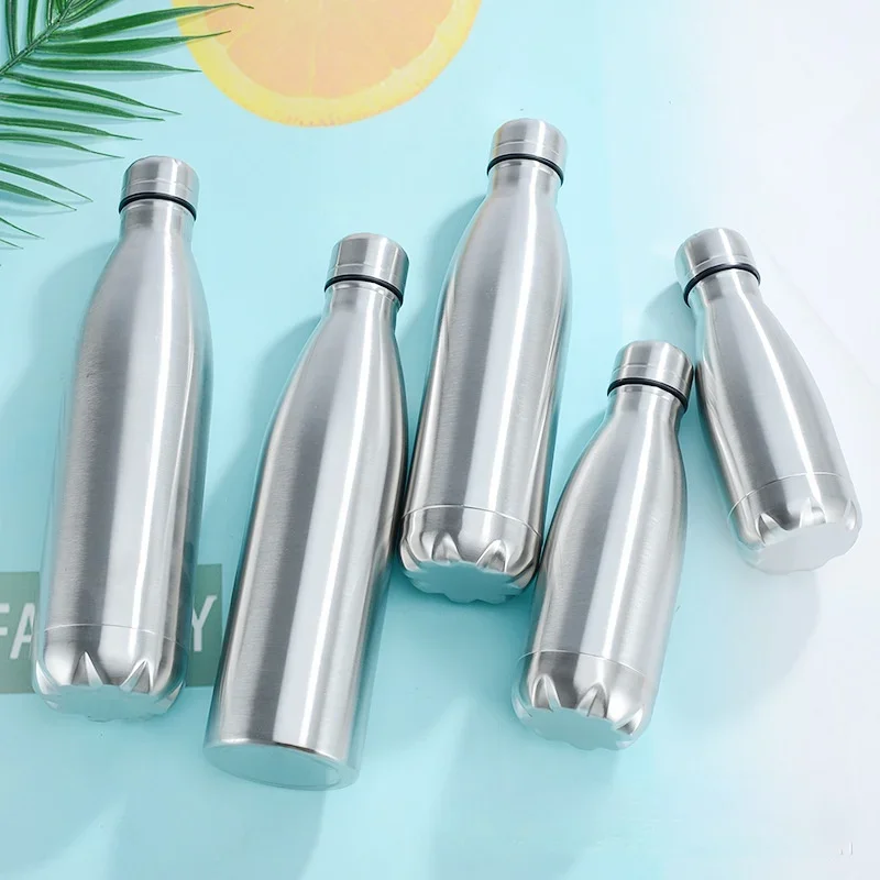 Stainless Cola Motion Sport Water Bottle Rugged Water Cup Monolayer No Heat Preservation Metal Color Cola Drink Bottle Drinkware water bottle sports water bottle sports bottle stainless steel water bottle stainless steel cup stainless steel mug