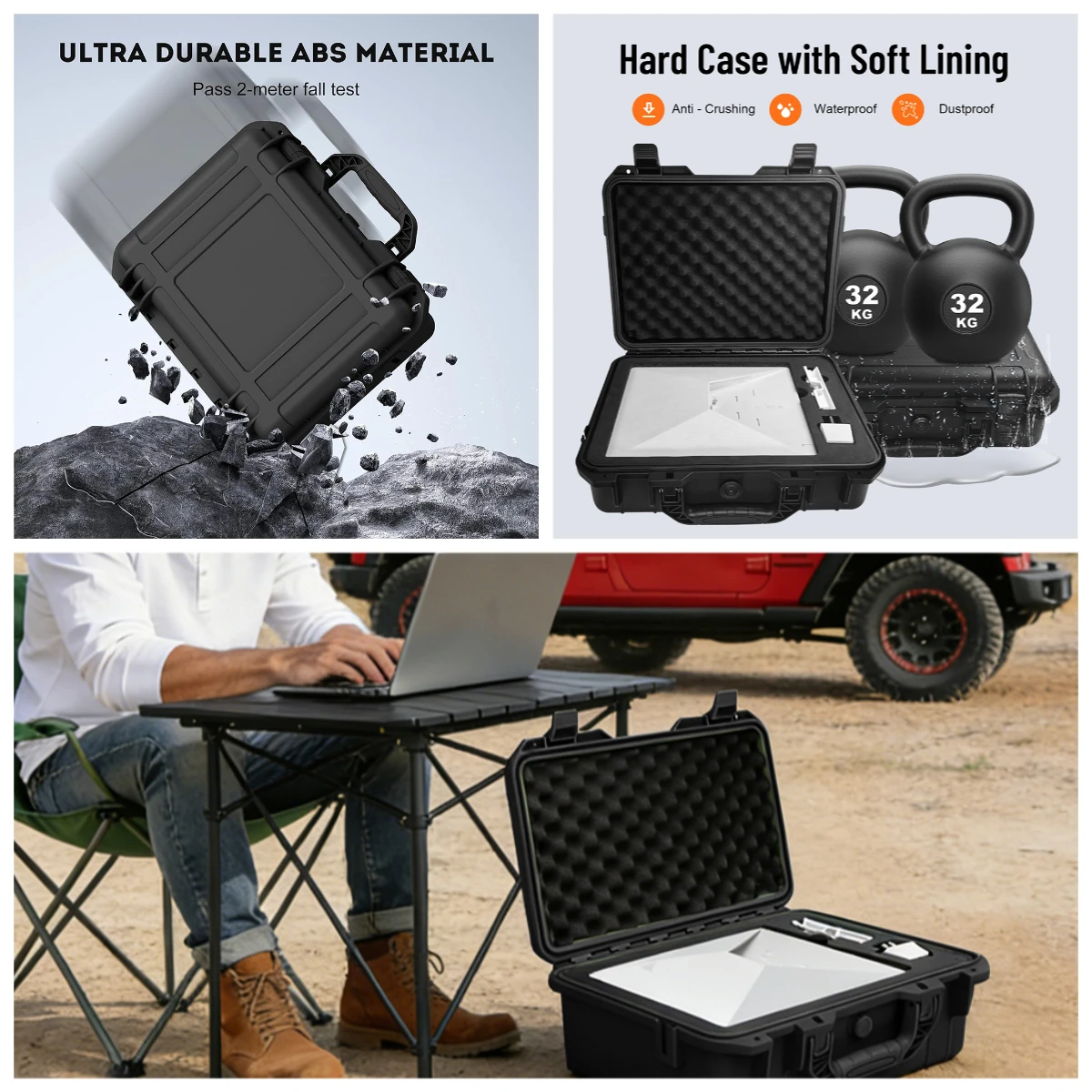 Portable Starlink Mini Case Waterproof Weatherproof Hard Case Shockproof Travel Carrying Box with Foam Shockproof Storage Box