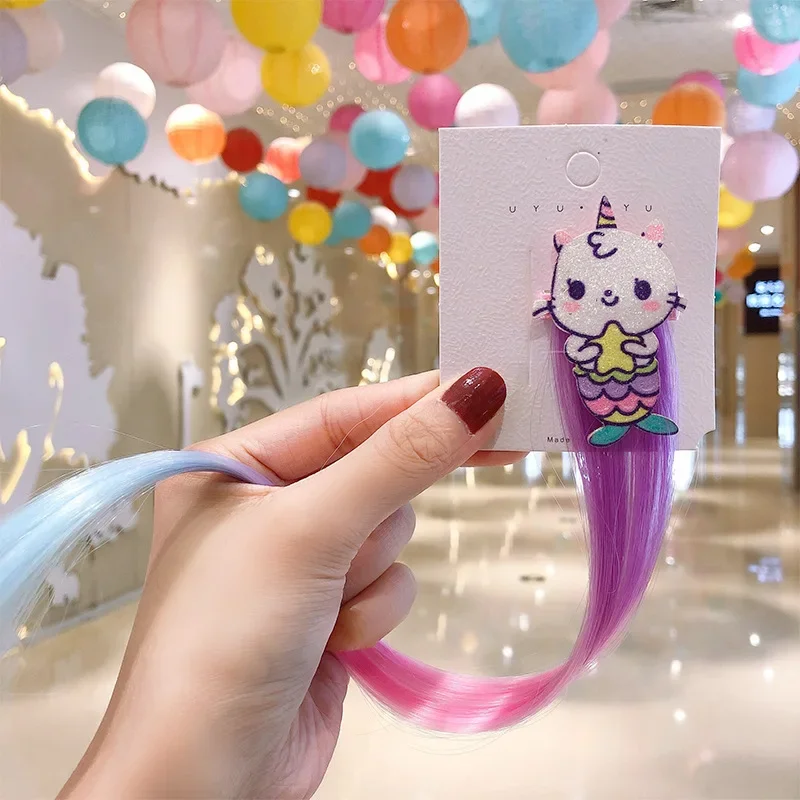 10 Pinces à Cheveux Licorne Arc-en-ciel Pour Fille - Dessin Animé - Neuves