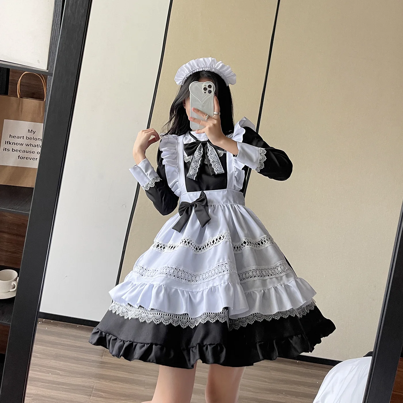 

British Aristocratic Long-sleeved Maid Dress Cosplay Dress Japanese Uniform Cute Dress Large Maid