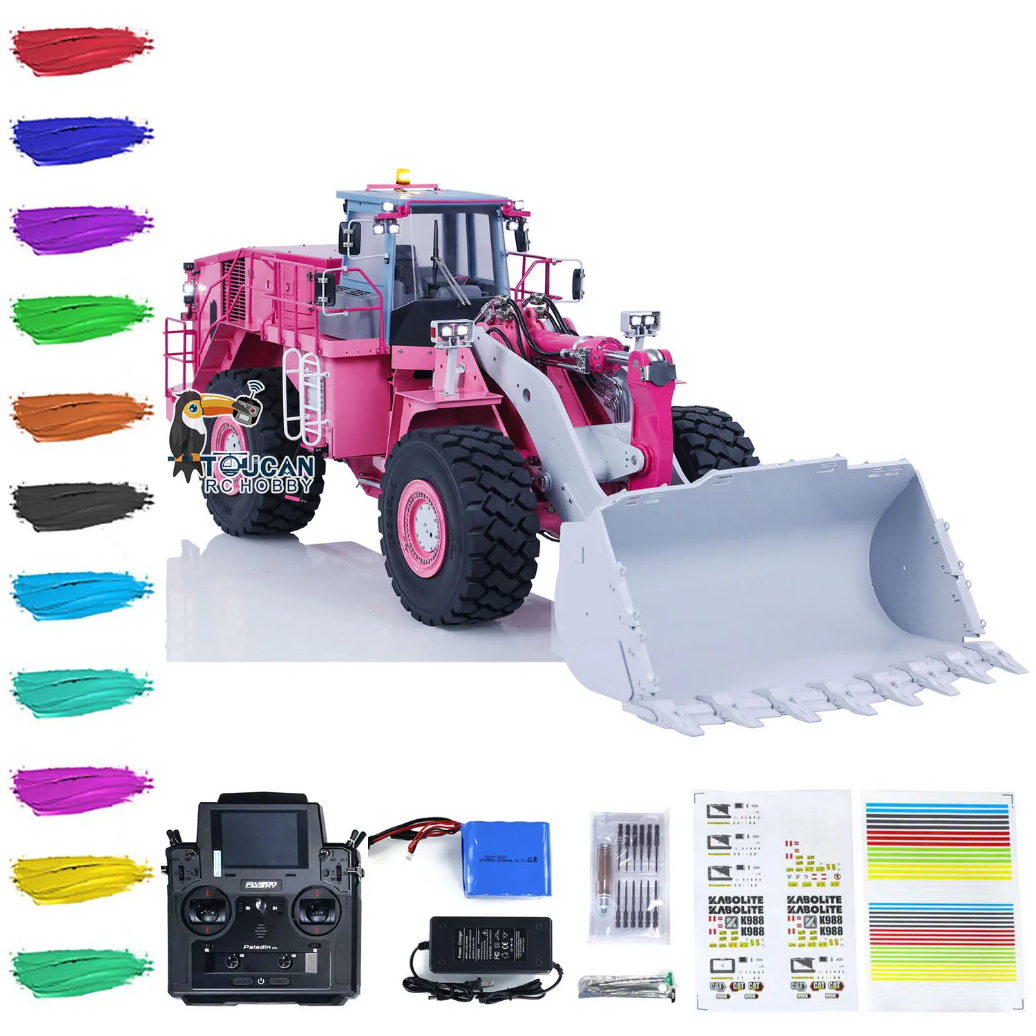 New Color 1/14 Kabolite K988 Hydraulic RC Loader Ready to Run Remote Control Construction Vehicles Finished for Boys TH23344 3
