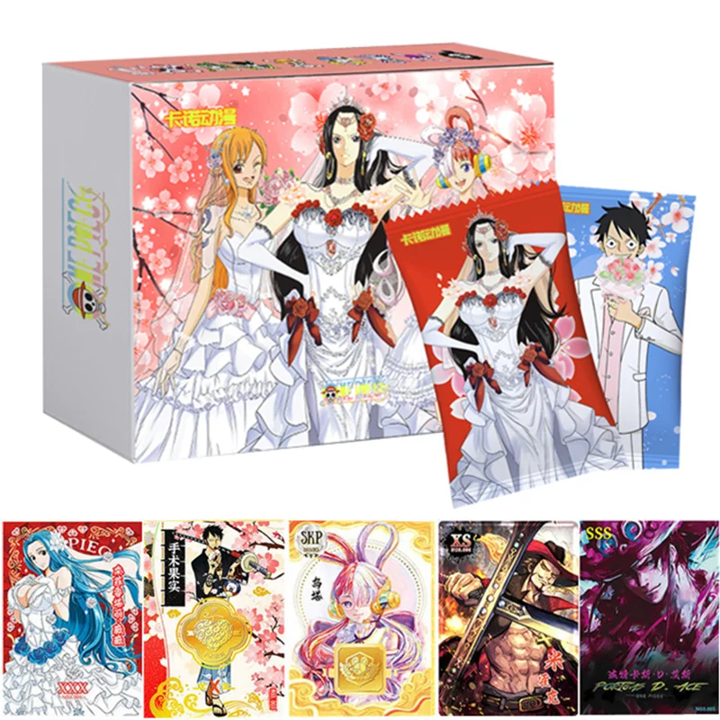 One Piece Cards Booster Box Set Completo Collection Character Rufy Roronoa Sanji Nami Paper Cards Lettere Anime Collection Cards