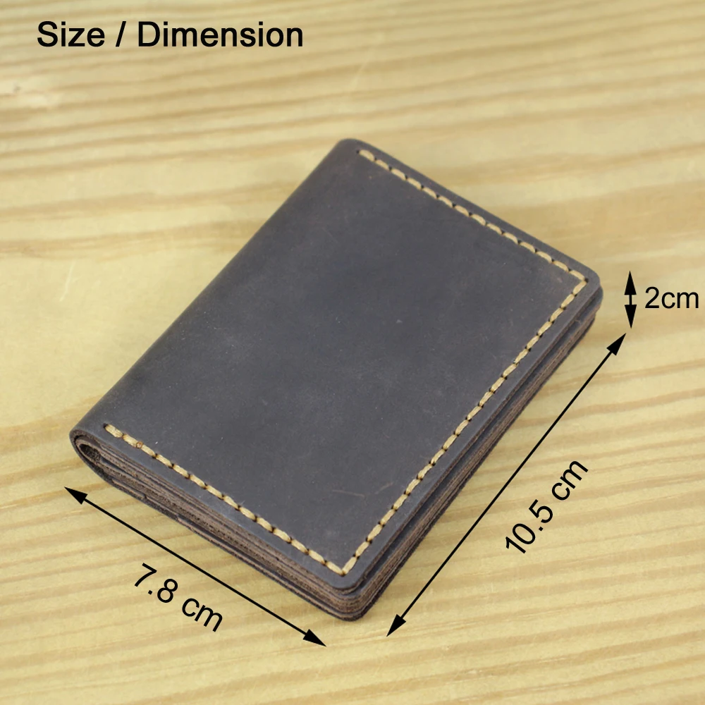 Premium Handmade Vintage Leather Card Holder and Wallet Sleeve