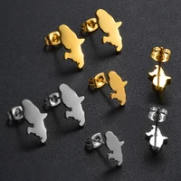 Anniyo (Two size) France Martinique Stud Earrings Stainless Steel Jewelry @274821 1