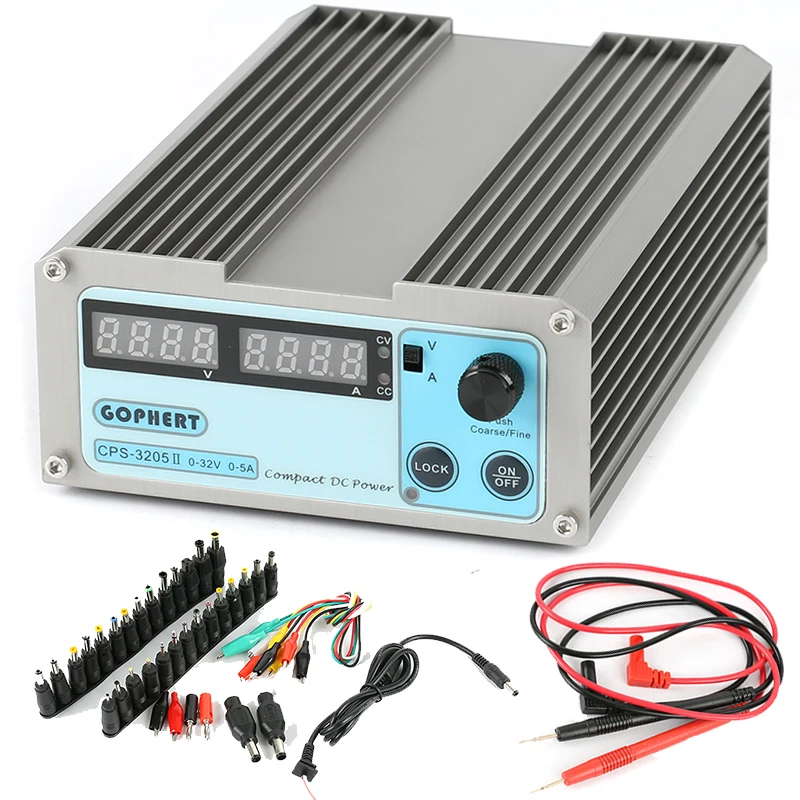 

CPS-3205 Digital Adjustable DC Power Supply OVP/OCP/OTP 32V 5A 110V-230V 0.01V/0.001A DC JACK For Lab Notebook Computer Repair