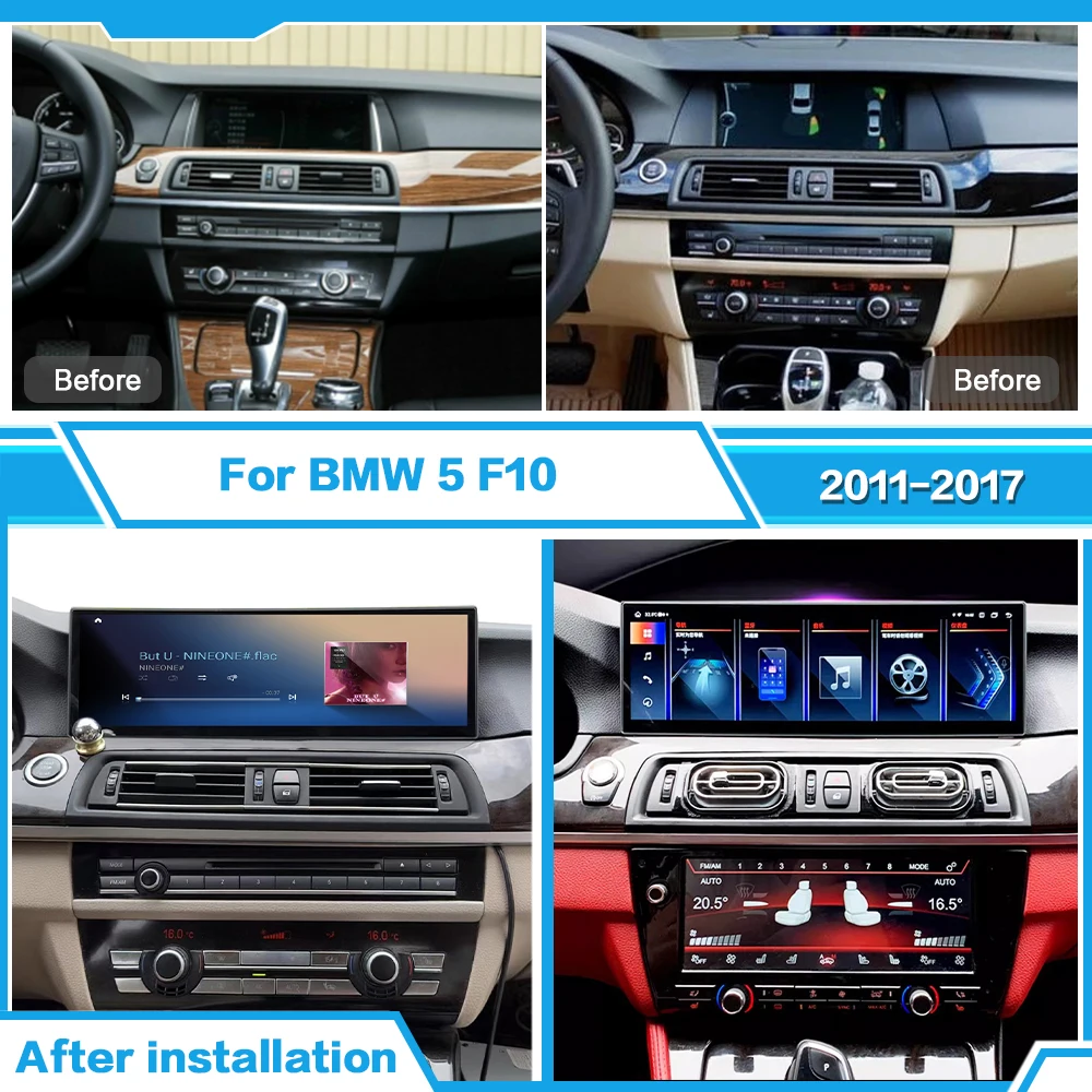 

NEW Style 14.9 Android Radio For BMW 5 Series F10 f11 5GT F07 Android 2011-2017 Car Carplay Multimedia Player GPS Navigation AC