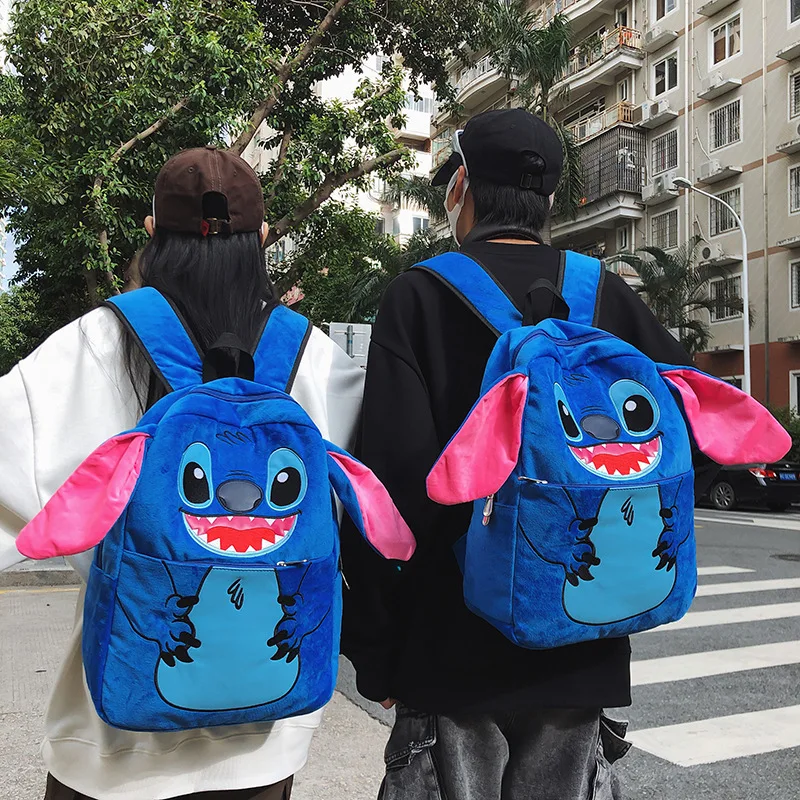 

New Disney Stitch Cartoon Kawaii Backpack Casual Cute Students Cartoon Schoolbags For Men And Women Light Travel Backpacks.