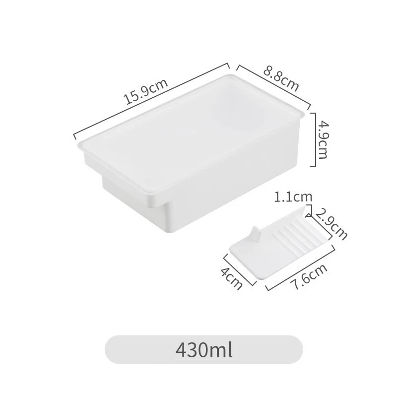 Butter storage box butter dish with cover butter fresh-keeping box with cutter slicer countertop box for refrigerator storage home