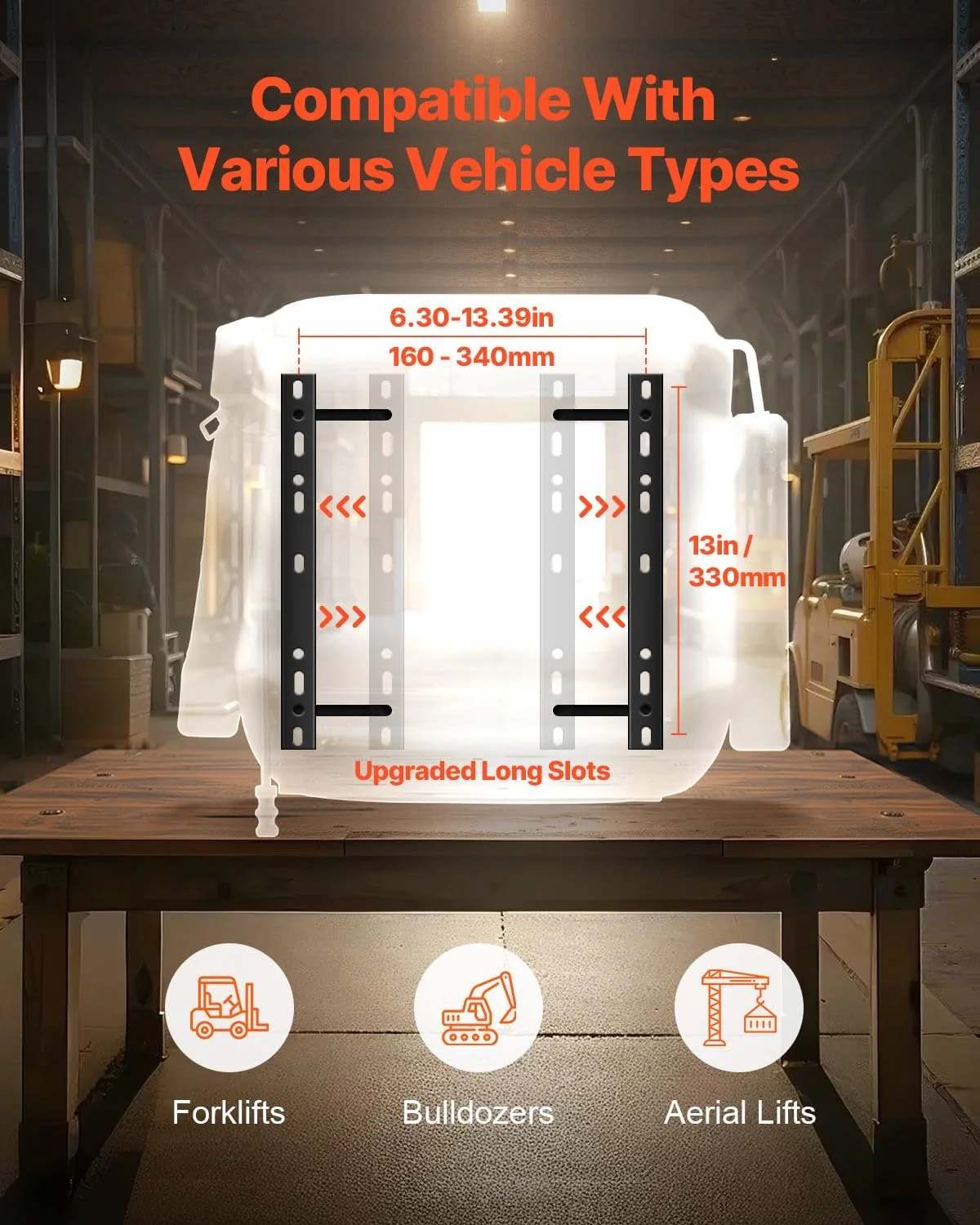 Universal Forklift Seat, Tractor Seat with Adjustable Back, Armrest, Headrest & Safety Belt, Secure Tractor Seat with Micro