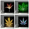 A Leaf Shower Curtain Waterproof Fabric Lily Flower Black Bath Curtains Set Maple leaves Bathroom Screen Bathtub Home Decor 1