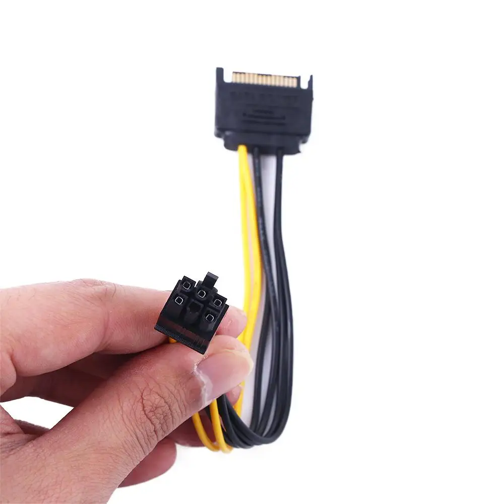 SATA Power Cable 15 Pin To 6 Pin PCI EXPRESS PCI-E Sata Graphics Converter Adapter Video Card Power Cable