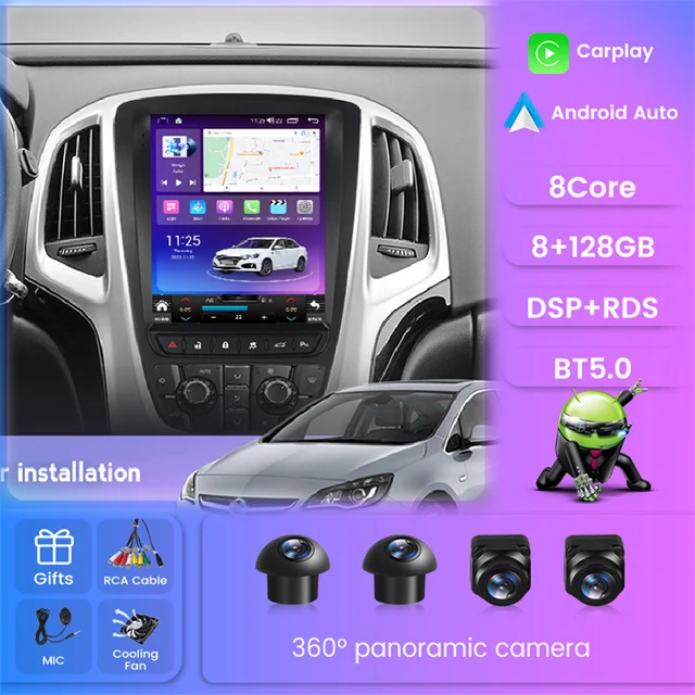 2 Din Android 12 For Opel Astra J Vauxhall Buick Verano 2009-2015 For Tesla  Style Car Radio Multimedia Video Player 4G Carplay - AliExpress