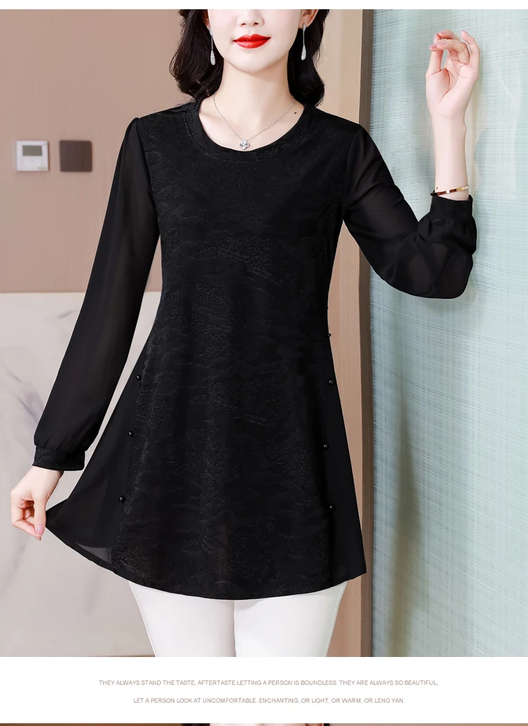 L-5XL Loose Clothes 2024 Women Spring Long Sleeve Elegant Ruffles Shirts Casual Retro Floral Tunic Peplum Tops And Blouses