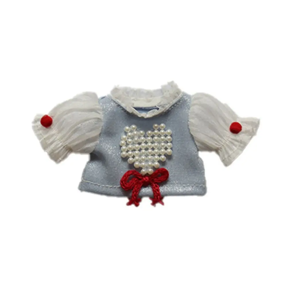 Cotton Doll Clothes Undershirt Princess Dress Solid Color 12cm Doll Clothes Fashion Style Bow No Attributes Doll Clothes