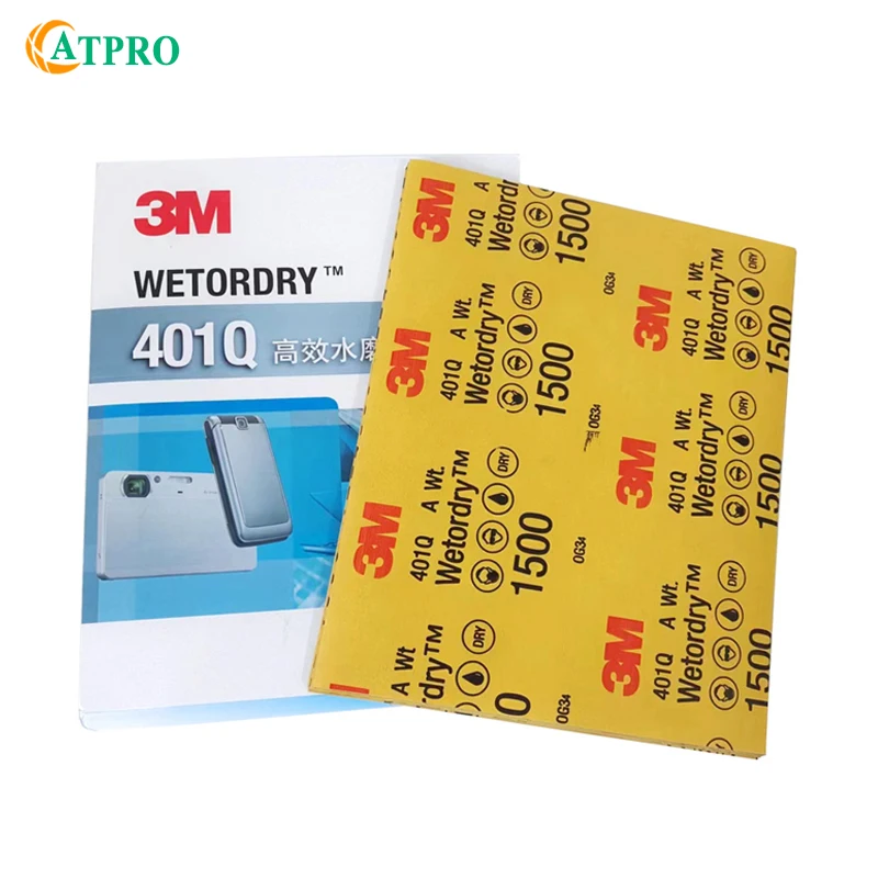 P1500/ 2000 / 2500 3M 401Q Beauty polishing wiper papercar paint scratch repair paint polishing sandpaper 227x280mm sanding discs,sandpaper set,polish sand paper,sandpaper tools,mini sandpaper kit,sander pads